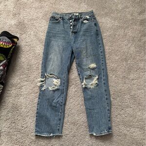 Women’s high rise straight jeans